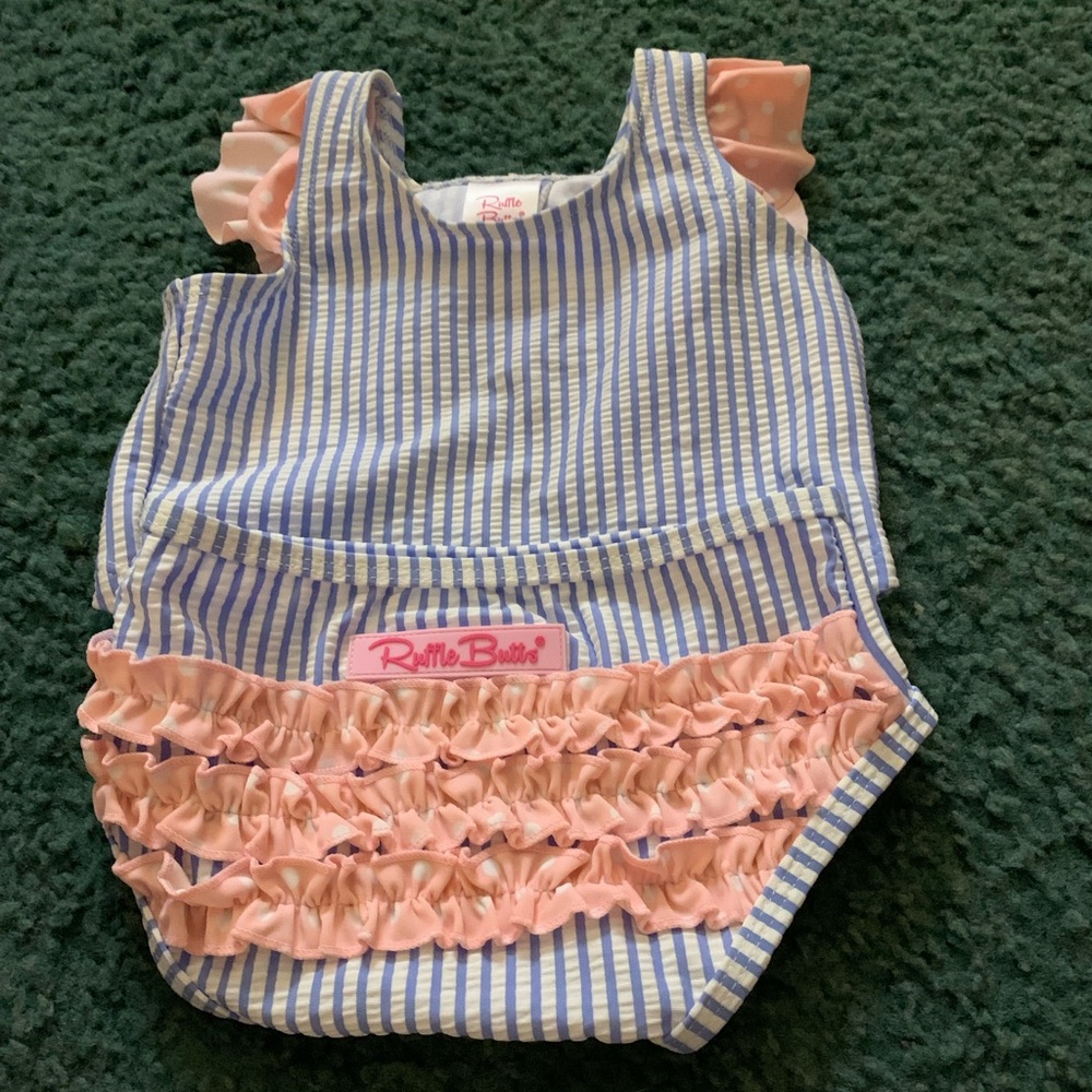 Ruffle Butts Swimsuit Size 6-12 months . Like New